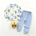Cartoon Tops +Pants Two Piece Set Spring Autumn Clothing Baby Casual Long-sleeved Pullovers Pajamas Pants Outfits Kids Costume
